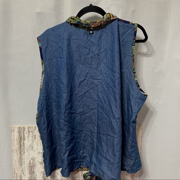 Apple Bottoms Sleeveless Button Down Top Size 3X - Picture 3 of 5